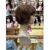 Leona Wigs Peluca Oncológica Corta Castaño 100% Cabello Humano