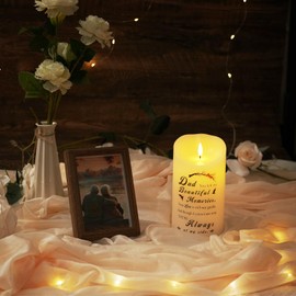 Homemory Memorial Candle Bereavement Sympathy Gifts for Loss of Loved One, Real Wax LED Candle with Remote Memorial Gifts for Loss of Mother Loss of Father in Memory of Loved One Remembrance Gift