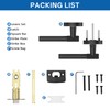 Amerdeco 3 Pack Matte Black Door Handles Interior,Knurled Privacy Door