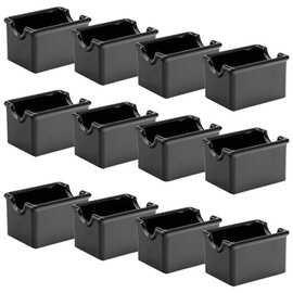 Royal Kitchen Sugar Packet Holder Caddy Classic Restaurant Quality 20 Packet Capacity (Black) Pack of 12
