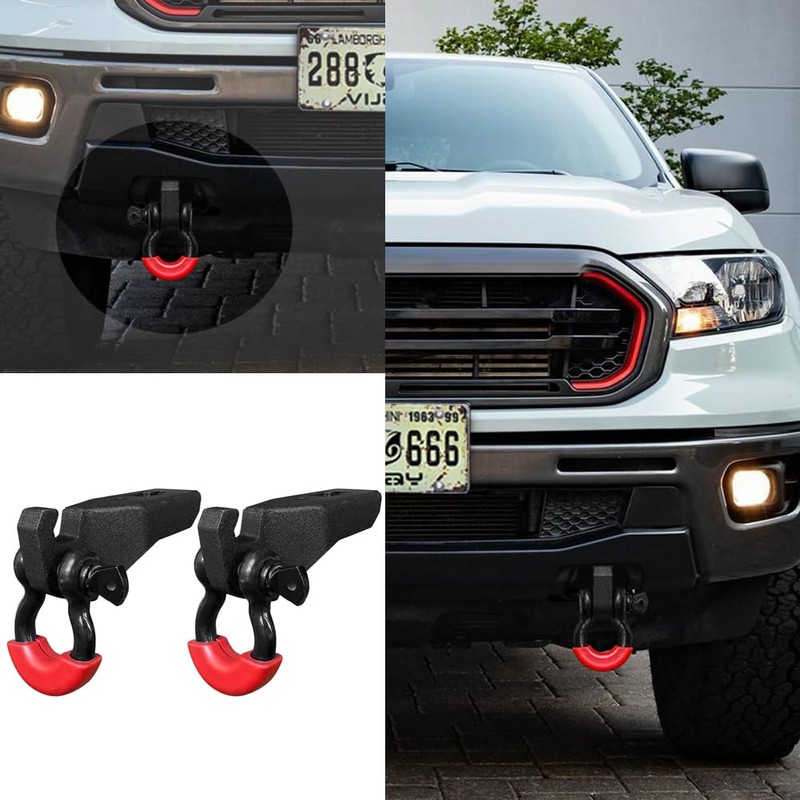Vijay Front Tow Hook Mount Bracket and D-Ring Fit 2019-2023
