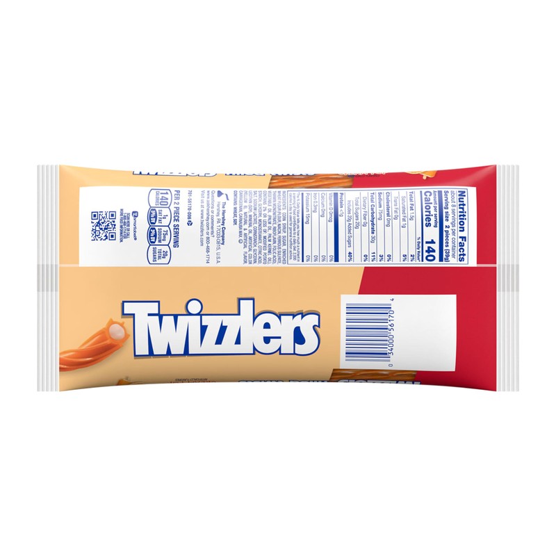 TWIZZLERS Filled Twists Orange Cream Pop Flavored, Chewy Candy Bags,