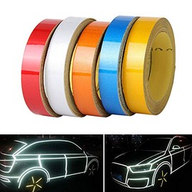 Car Motorcycle Reflective Night Stripes Sticker Self Adhesive Waterproof Strip Car-Styling Night Magic Reflective Tape Automotive Body Motorcycle Decoion Car-Styling Night