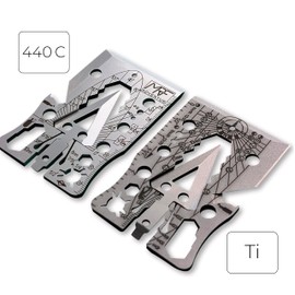 MRF Card Multitools Adventur Titanium Survival Credit Card Axe Multitool – 40+ Functions | EDC Pocket Tool with Axe, Wrenches, Screwdrivers, Firestarter