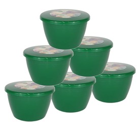 Just Pudding Basins 6 Pack of 1 Pint Plastic Pudding Basins Medium Sized Emerald Green Food Safe Steaming Bowls