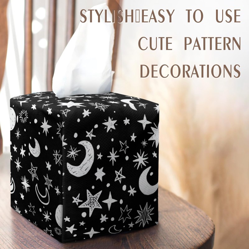Tissue Box Cover Square Velvet Decorative Tissue Box Holder Cute
