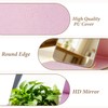 FINDCOZZIE Pink Folding Travel Mirror, 6x4 inches PU Portable Adjustable