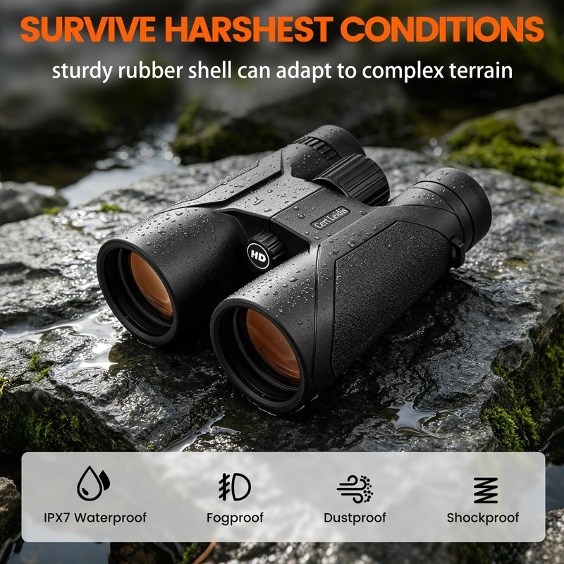 12x50 HD Binoculars for Adults High Powered, Super Bright BAK4