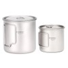 TOMSHOO Ultralight Titanium Cup Outdoor Portable 2PCS Cup Set 300ml
