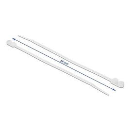 DeLOCK Cable Ties with Mounting Eye L 160 x W 4.8 mm White Pack of 10