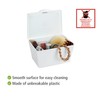 WENKO Brasil Storage Box with Lid, TPE, White, 19 x