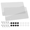 2 Transparency Flat License Plate Frame, ABS Car Front/Rear License