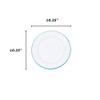 Enamelware Dinner Plate -Solid White with Blue Rim