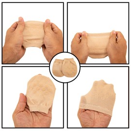 MKYSZLT 6 Pairs Toe Topper Socks No Show Liner Half Socks for Women,Women's Toe Socks for Mules,Seamless Grip Non Slip Socks Hidden Toe Covers Socks Toe Toppers Liner No Show Toe Covers