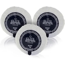 Pleat Wrapped Mini Hotel Soap Luxury Bath Soaps Travel Small Bath Soap Mini Soaps Bathroom Soap Round Hotel Bar Soap Individually Wrapped for B&B Hotel and Guest House Elite 15 Gram Pack of 25