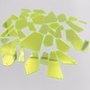 NUO RUI Neon Green Sew on Mirror Rhinestones, Crystal Sewing