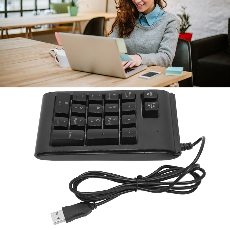 USB Wired Numeric Keypad 19 Keys Number Pad Waterproof RGB