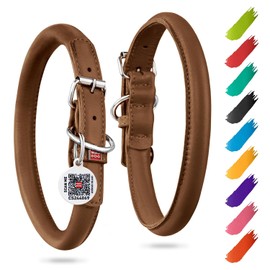 WAUDOG Collar para Perros De Piel Enrollada Ultrasuave para Perros Pequeños - Collares Acolchados Suaves para Perros Medianos - Collares para Cachorros para Perros De Razas Grandes - Collar