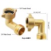 Sicilamiu 2Pcs 90 Degree Garden Hose Elbow, 3/4" Solid Brass