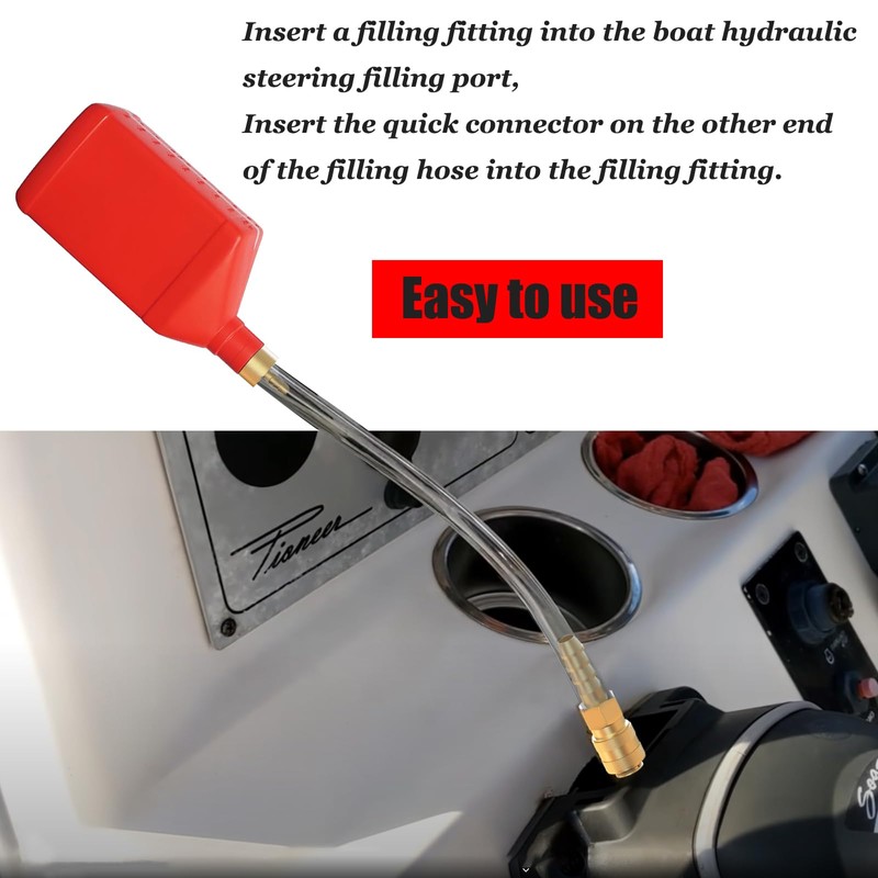 BTOATOL 31.5inch/80cm Seastar Hydraulic Steering Bleed kit for Sea Star