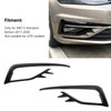 Pair Front Fog Light Lamp Eyebrow Trim Glossy Black for