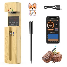 Plus Wireless Meat Thermometer Bluetooth with Probe for Grilling/Cooking, 420Ft Digital Waterproof Oven Food Thermometer for Air Fryer,V2.22 Smart App Compatible with iOS & Android