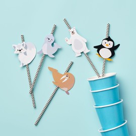 Big Dot of Happiness Arctic Polar Animals - DIY Shaped Winter Baby Shower or Birthday Party Cut-Outs - 24 Count