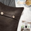 BRAWARM Leather Throw Pillow Covers 12 X 20 Inches, Coffee