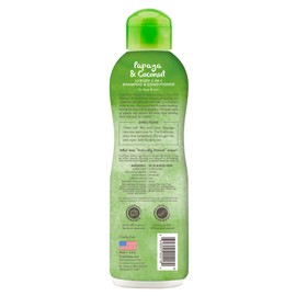 TropiClean 2-in-1 Dog Shampoo and Conditioner, Moisturizing Dog Detangler, Puppy Safe, Made in the USA, Papaya Scent, Cat & Kitten Safe, 20oz.