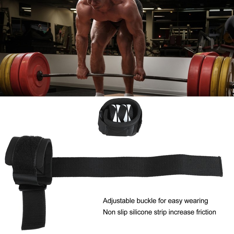 2PCS Weightlifting Belt Hand Grip Support Wrist Straps for Pull