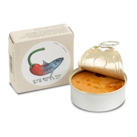Canned Spiced Mackerel Paté by Jose Gourmet, Wild Caught Portuguese Mackerel, Canned Fish Paté | Omega 3, Fair Trade | 75g Can