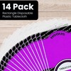 14 Pack Premium Purple Plastic Tablecloth - 54 x 108