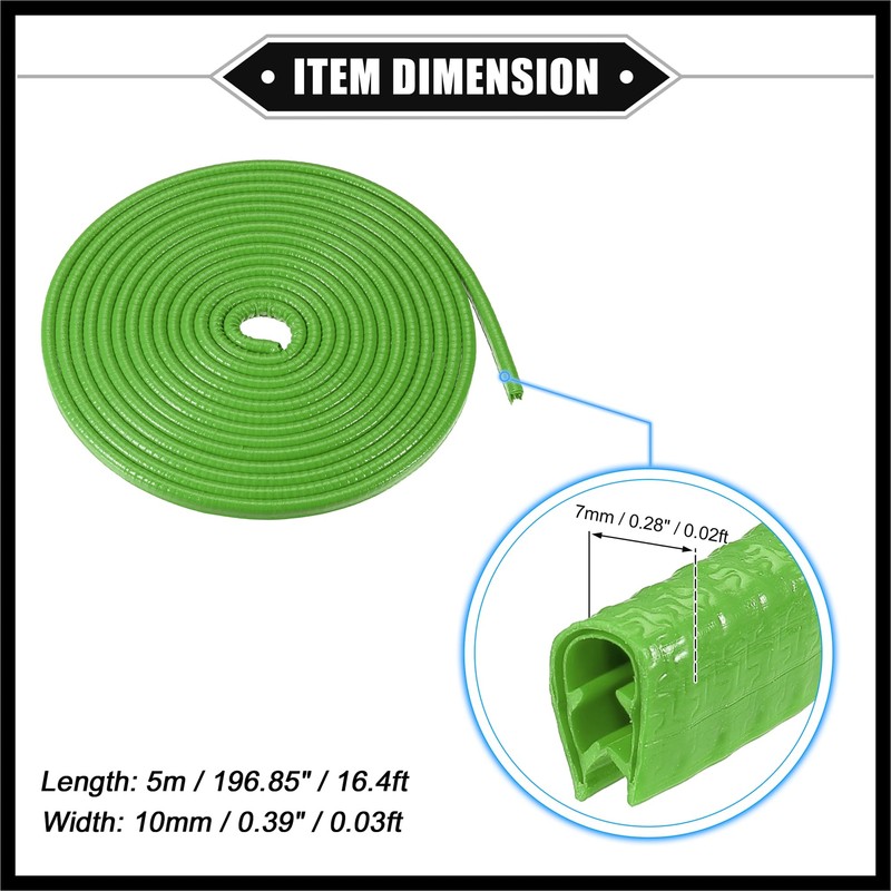 Hihaha Car Door Edge Guard, 16.4ft U Shape Rubber Trim