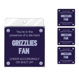 Tree-Free Greetings Grizzlies Basketball Fan 4-Pack Artful Coaster Set