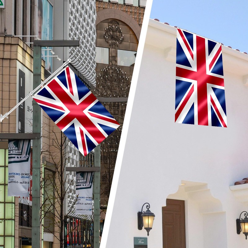 UK Flag 90 x 150 cm British Flag with Brass