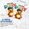 (2 Pack) Feeling Ducky Stickers - Cute Duck Cartoon -