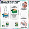 Siifert 96 Sets Dumpster Fire Acrylic Keychains Emotional Support Employee