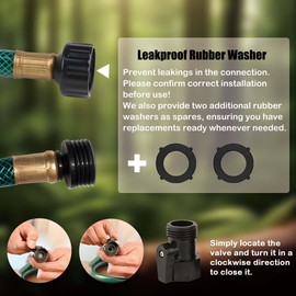 FUNJEE Garden Hose Leakproof for Gardener: 1/2 PVC Water Hoses with GHT Fittings - 2 FT No Kink and Flexible for Outdoor