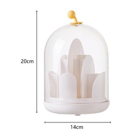 WithFlying Cosmetic Make Up Organiser 360° Rotating Storage Box Rotating Cosmetic Organiser Cosmetic Make Up Organiser Rotating Brush Holder Makeup Storage with Lid Bathroom