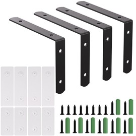 4 Pcs Furniture Anchors, Furniture Anchors for Baby Proofing, No Drilling Furniture Wall Anchor, Stainless Steel Anti Tip Furniture Anchors for Cabinet Dresser Bookshelf for Baby, Large-6*4.3*1.2"