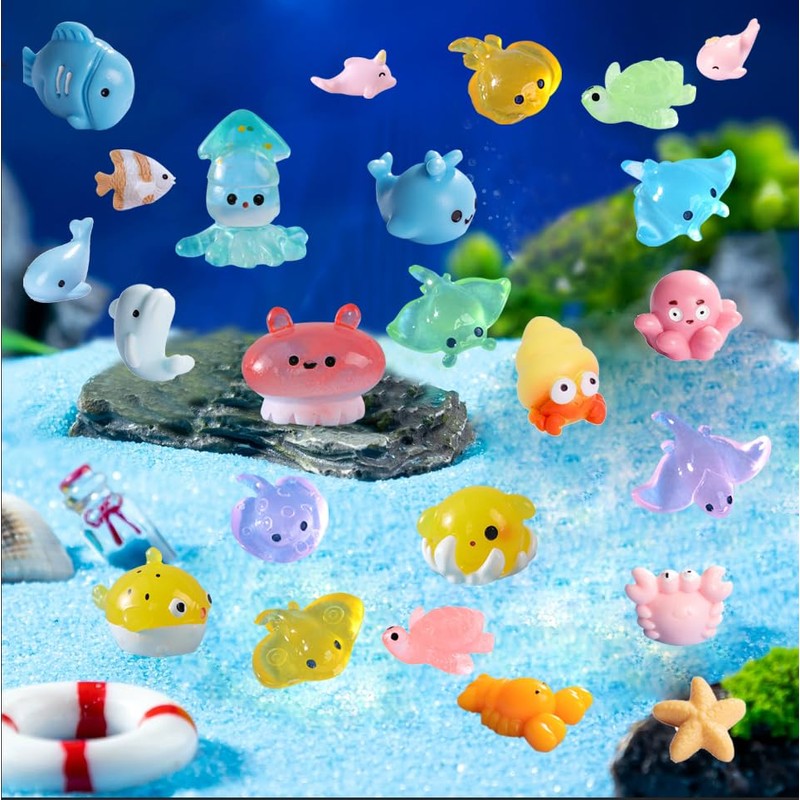 U-Zimikee 200 Pcs Mini Resin Animals - Miniature Animal Figurines
