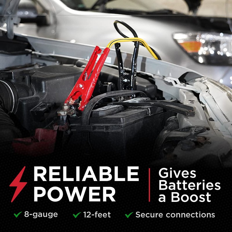Schumacher Electric Heavy Duty Booster Cables, BC6, 8 Gauge, 16