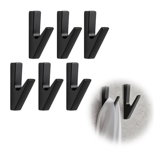 Coat Hooks Matt, 6 Pieces Coat Hooks Wall, Coat Hooks