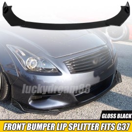 MQ Front Lip Splitter Chin Spoiler Black For Infiniti G37 G35 2008-2014 Coupe Sedan