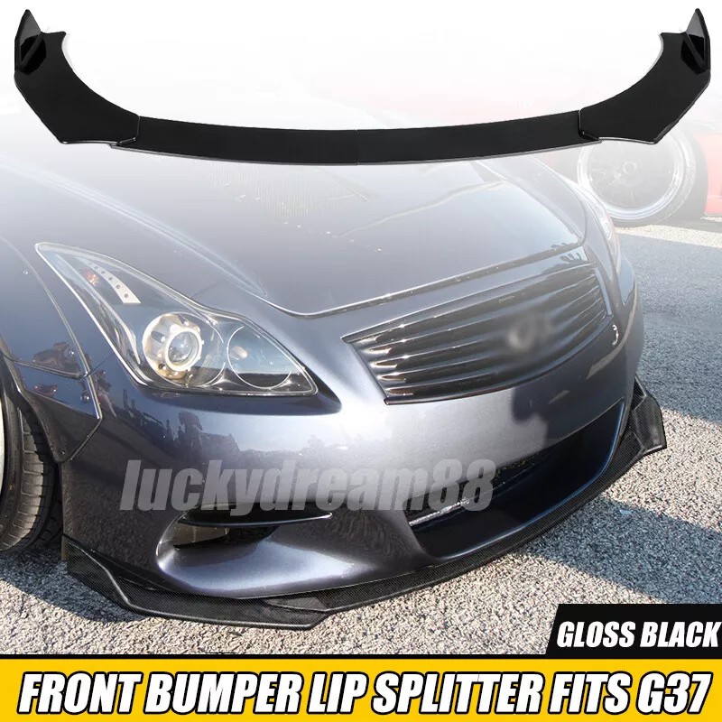 MQ Front Lip Splitter Chin Spoiler Black For Infiniti G37