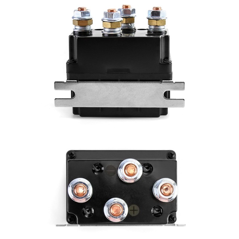 QWORK Solenoid Relay, 2 Pack 12V 500A Winch Relay Solenoid