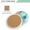 Lahome Marble Style Coasters - Round Drinks Absorbent Stone Coaster