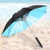 Sun Umbrella with Fan Mister 190T Vinyl Fiberglass UV Proof