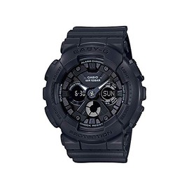Casio Baby-G BA-130-1A Wristwatch, Women's, Kids, Girls, Ana-Digital, Waterproof, Black, All Black