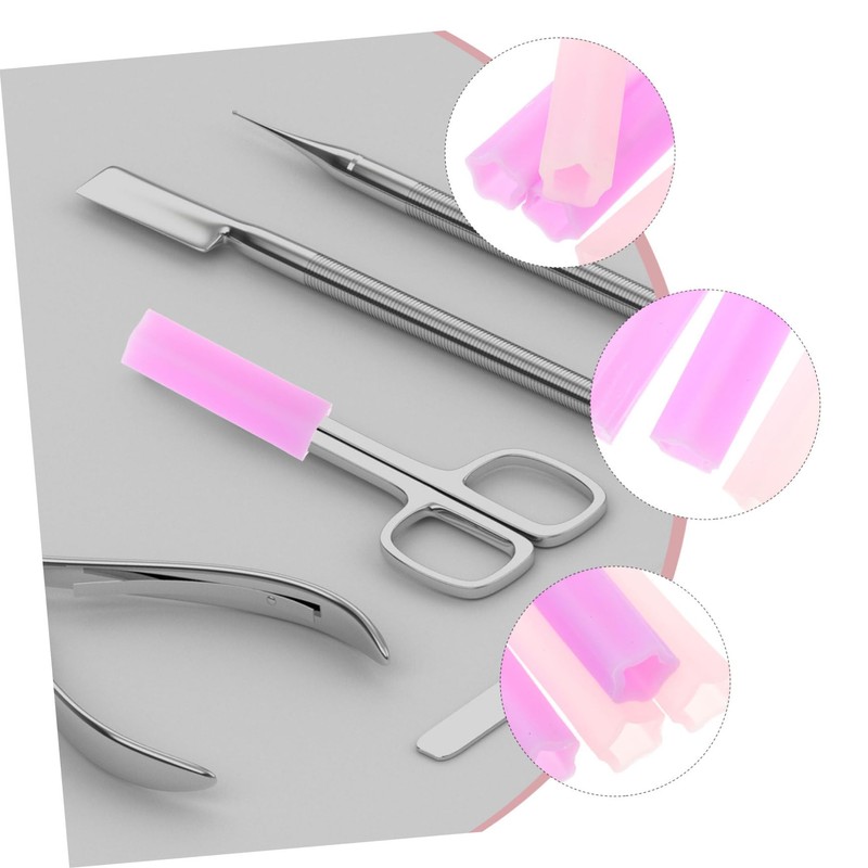 FOMIYES 4Pcs Nipper Protective Cover for Nail Cuticle Scissors for